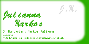 julianna markos business card